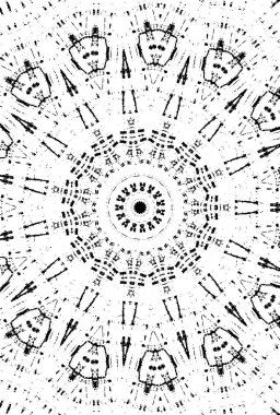 Siyah ve beyaz süslemeli arka plan. Mandala deseni.