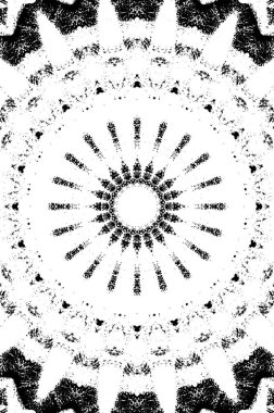 Siyah ve beyaz süslemeli arka plan. Mandala deseni.