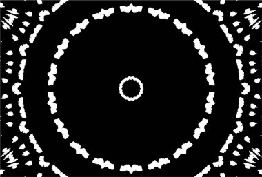 Siyah ve beyaz süslemeli arka plan. Mandala deseni.