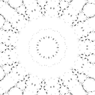 Siyah ve beyaz süslemeli arka plan. Mandala deseni.