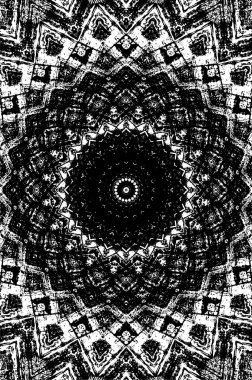 Siyah ve beyaz süslemeli arka plan. Mandala deseni.