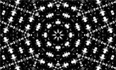 Siyah ve beyaz süslemeli arka plan. Mandala deseni.