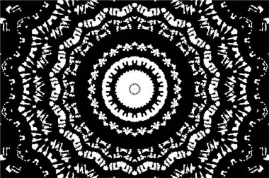 Siyah ve beyaz süslemeli arka plan. Mandala deseni.