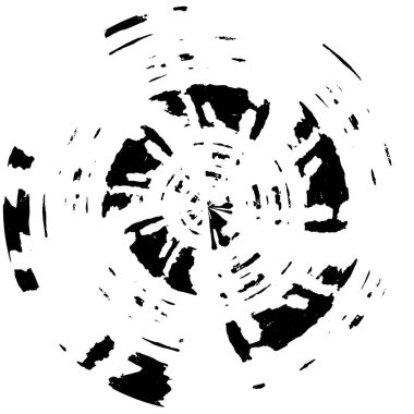 Siyah ve beyaz grunge sıkıntılı bir arka plan. Yuvarlak boyalı pankart.