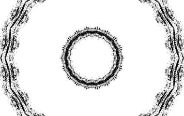 Kaleydoskopik desenli süslemeli siyah beyaz arkaplan