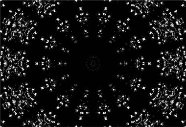 Kaleydoskopik desenli siyah beyaz yaratıcı arkaplan