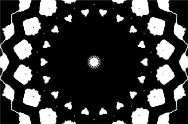 Siyah ve beyaz süslemeli arka plan. Mandala deseni.