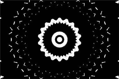 Siyah ve beyaz süslemeli arka plan. Mandala deseni.