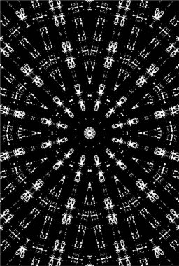 Siyah ve beyaz süslemeli arka plan. Mandala deseni.