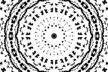 Siyah ve beyaz süslemeli arka plan. Mandala deseni.
