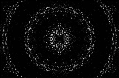 Siyah ve beyaz süslemeli arka plan. Mandala deseni.
