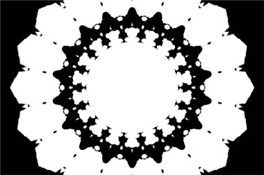 Siyah ve beyaz süslemeli arka plan. Mandala deseni.