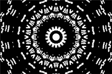 Siyah ve beyaz süslemeli arka plan. Mandala deseni.