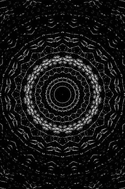 Siyah ve beyaz süslemeli arka plan. Mandala deseni.