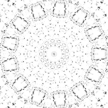 Siyah ve beyaz süslemeli arka plan. Mandala deseni.