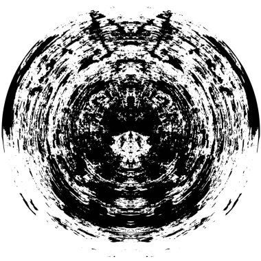 monokrom soyut grunge yuvarlak desen