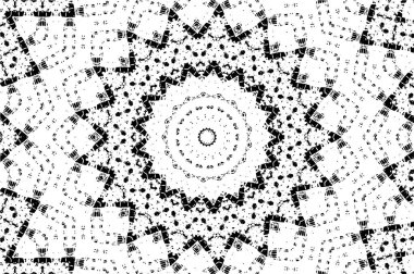Siyah ve beyaz süslemeli arka plan. Mandala deseni.