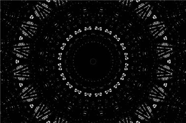 Siyah ve beyaz süslemeli arka plan. Mandala deseni.