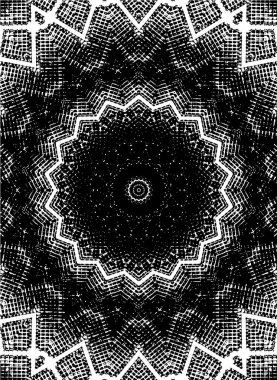 Soyut geometrik şekilli kusursuz siyah ve beyaz desenler