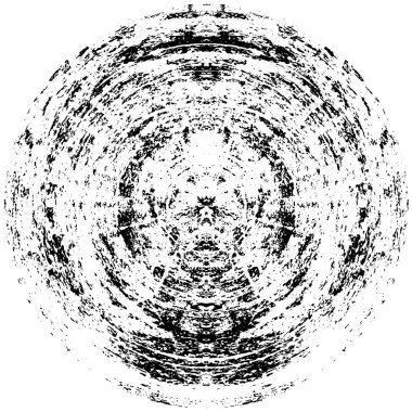 monokrom soyut grunge yuvarlak desen