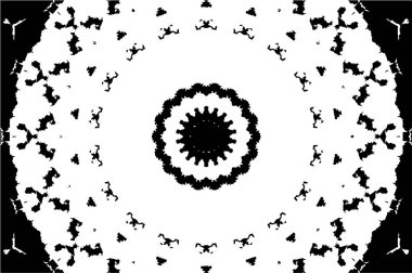 Siyah ve beyaz süslemeli arka plan. Mandala deseni.