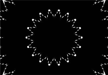 Siyah ve beyaz süslemeli arka plan. Mandala deseni.