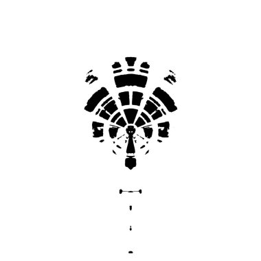 monokrom soyut grunge yuvarlak desen