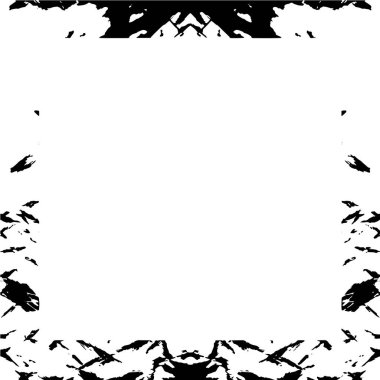 Beyaz arkaplanda grunge kare çerçeve, vektör illüstrasyonu.