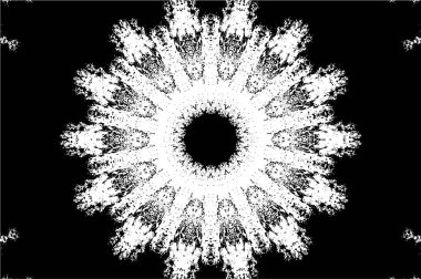 Kaleydoskopik desenli süslemeli siyah beyaz arkaplan