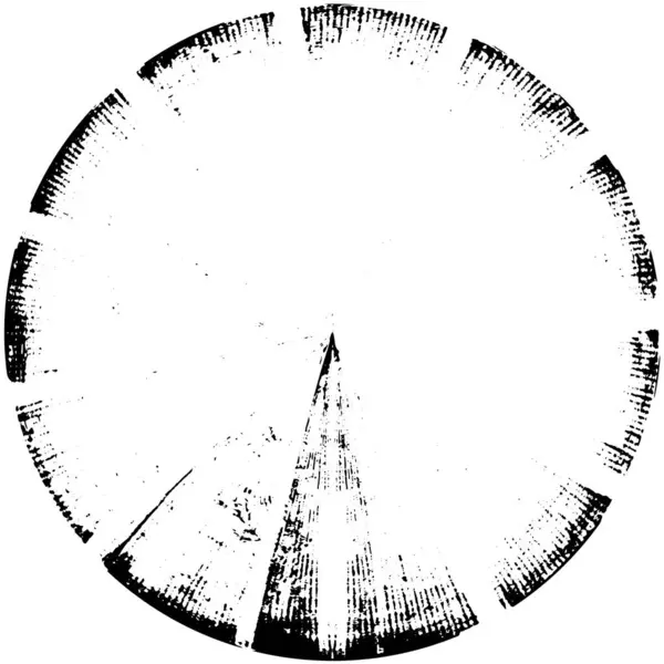 Монохромний Абстрактний Круглий Штамп Гранжевий Фон — стоковий вектор