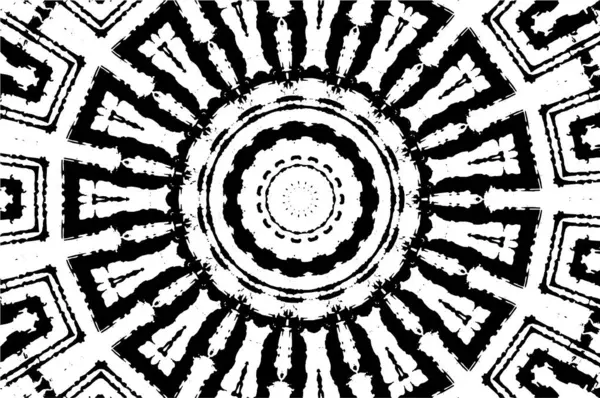Décoration Kaléidoscopique Fond Monochrome — Image vectorielle