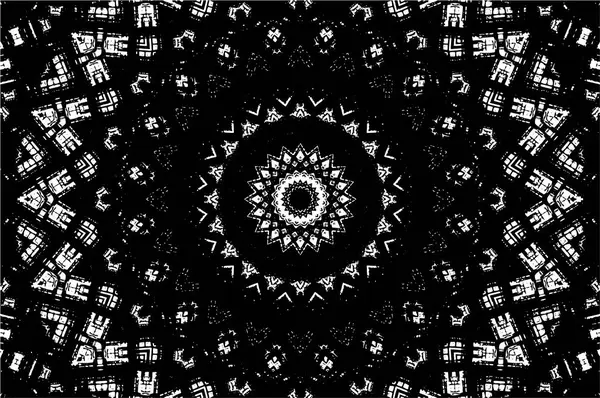 Siyah ve beyaz süslemeli arka plan. Mandala deseni.