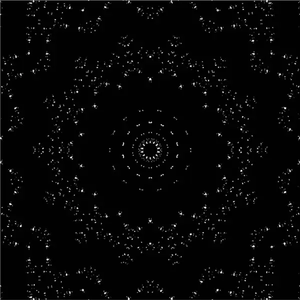 Ornamental Kaleidoscopic Monochrome Background — Stock Vector