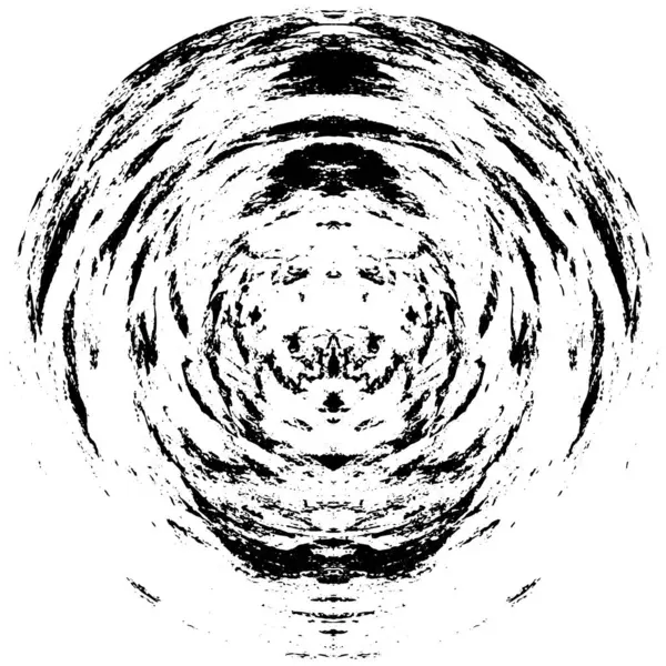 Ахроматичний Абстрактний Круглий Штамп Гранжевий Фон — стоковий вектор