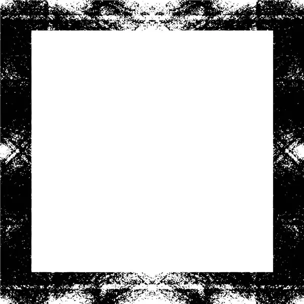 Grunge Cadre Carré Sur Fond Blanc Illustration Vectorielle — Image vectorielle