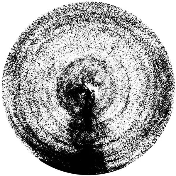 Чорно Білий Гранжевий Круглий Візерунок — стоковий вектор