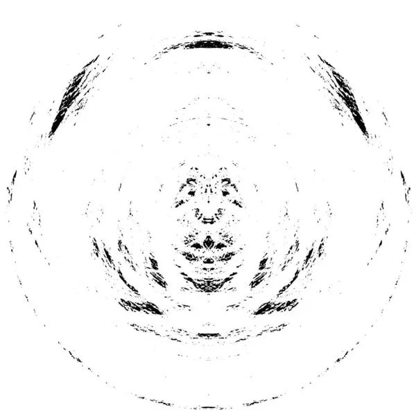 Чорно Білий Гранжевий Круглий Візерунок — стоковий вектор