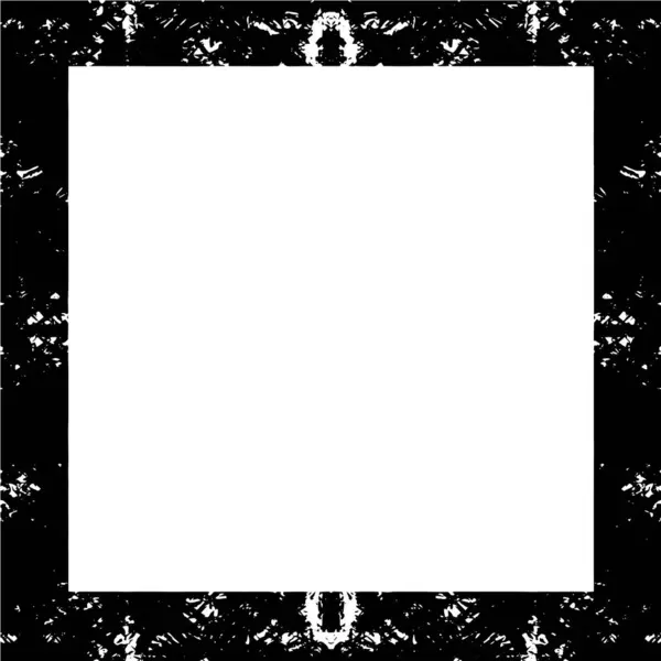 Grunge Quadratrahmen Auf Weißem Hintergrund Vektorillustration — Stockvektor