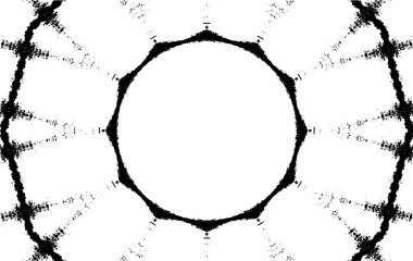 Kaleydoskopik desenli süslemeli siyah beyaz arkaplan