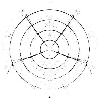 monokrom soyut grunge yuvarlak desen