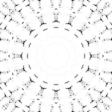 Kaleydoskopik desenli siyah ve beyaz süs arkaplanı