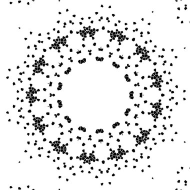 Geometrik şekillerden yaratılan mozaik soyut doku