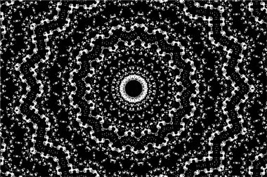 Siyah ve beyaz süslemeli arka plan. Mandala deseni.