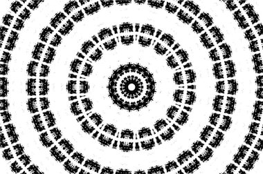 Siyah ve beyaz süslemeli arka plan. Mandala deseni.