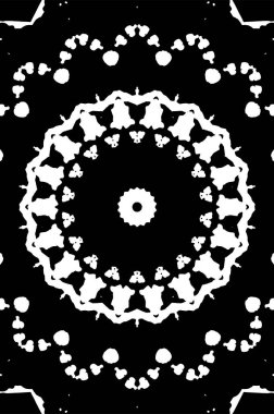 Siyah ve beyaz süslemeli arka plan. Mandala deseni.