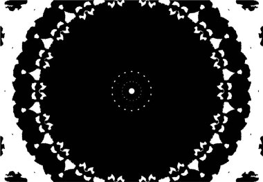 Siyah ve beyaz süslemeli arka plan. Mandala deseni.