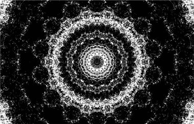 Kaleydoskopik desenli süslemeli siyah beyaz arkaplan