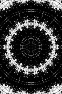 Siyah ve beyaz süslemeli arka plan. Mandala deseni.