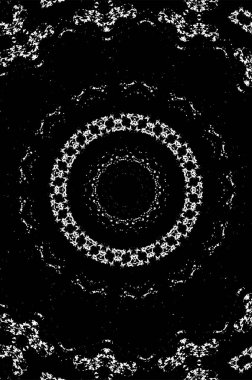 Siyah ve beyaz süslemeli arka plan. Mandala deseni.
