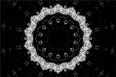 Dekoratif siyah beyaz arka plan. Mandala deseni.